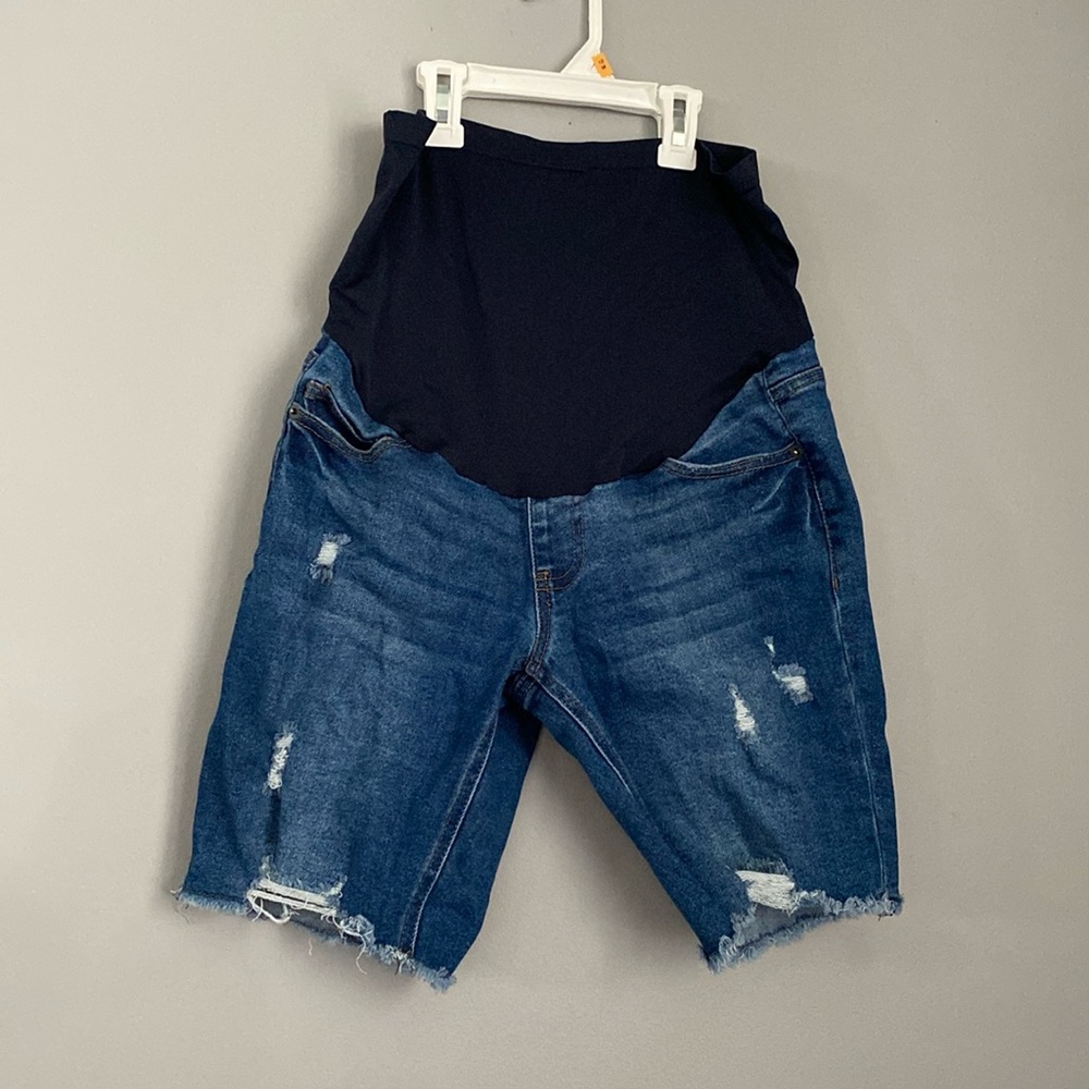 Maternity jean shorts